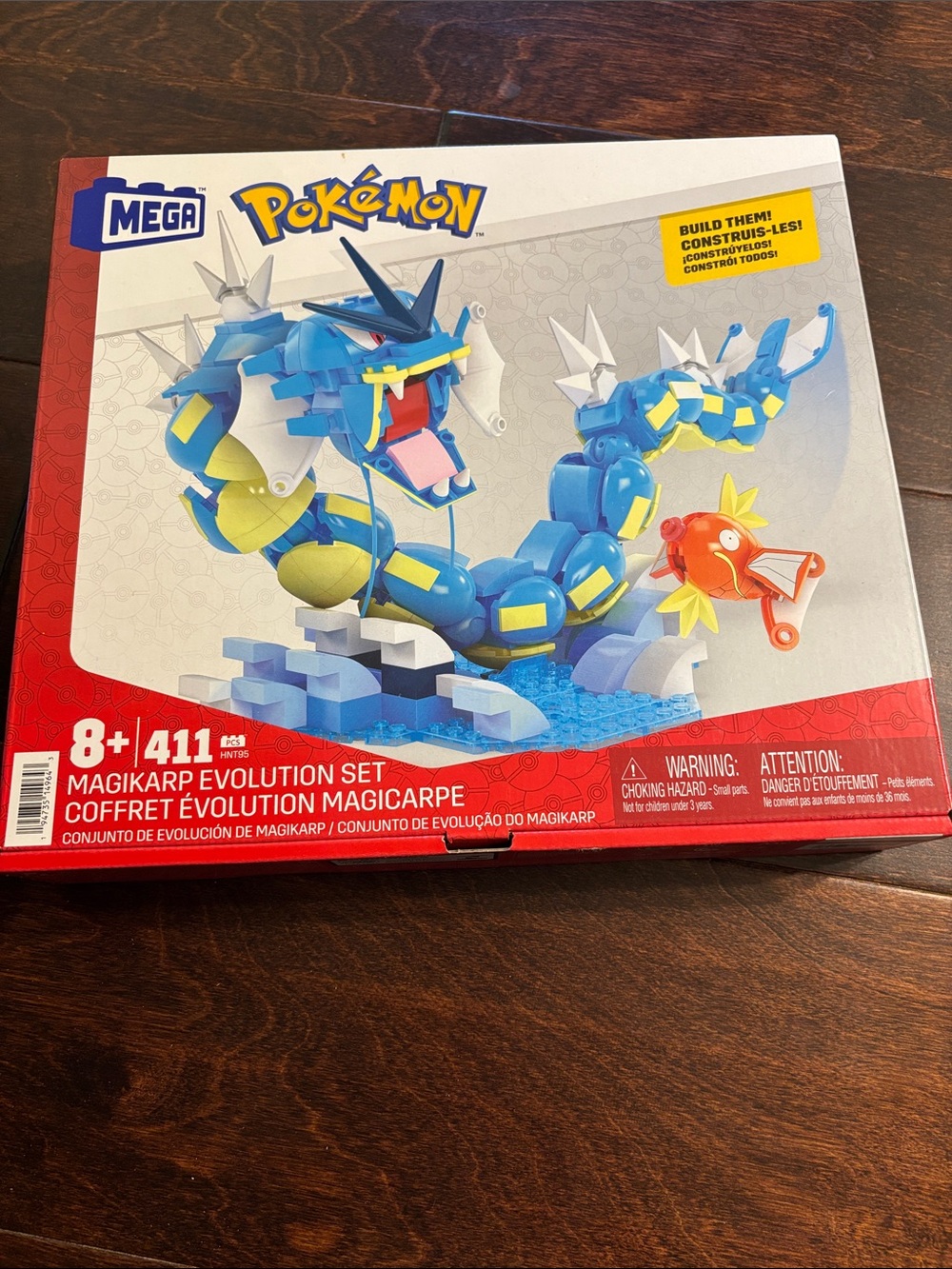 Pokemon Magikarp Evolution Building Set - Blue, Yellow & Orange